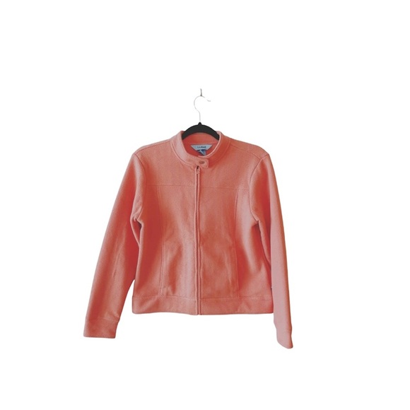 L.L. Bean Pink Soft Quilted Snap Button Zip Front Pullover Top Medium Women’s - Picture 1 of 9